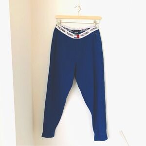 Tommy Hilfiger Logo Tape Joggers Men’s Medium Royal Blue Elastic Waist Pajamas